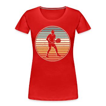 joueur de tennis entraîneur de tennis joueur de tennis rétro - T-shirt bio Premium Femme - rouge - Devant - Mia (176cm)