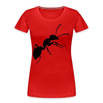 fourmi - T-shirt bio Premium Femme - rouge - Devant - Mia (176cm)