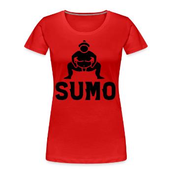 Sumo - T-shirt bio Premium Femme - rouge - Devant - Mia (176cm)