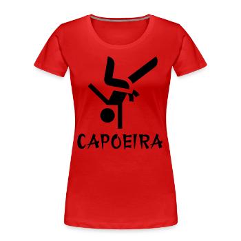 Capoeira - T-shirt bio Premium Femme - rouge - Devant - Mia (176cm)