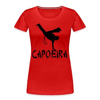 Capoeira - T-shirt bio Premium Femme - rouge - Devant - Mia (176cm)