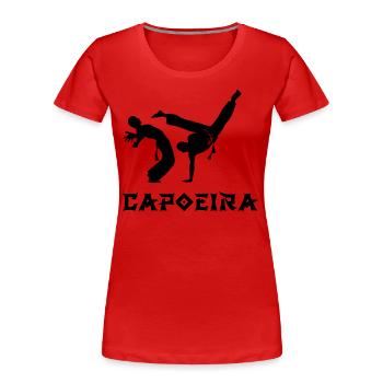 Capoeira - Frauen Premium Bio T-Shirt - Rot - Vorne - Mia (176cm)