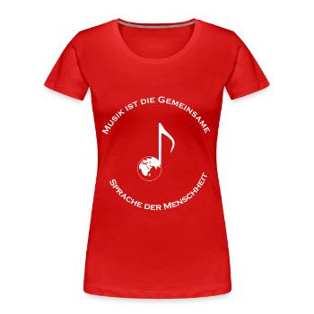 Musik Musikinstrument Chor Musizieren Singen - Frauen Premium Bio T-Shirt - Rot - Vorne - Mia (176cm)