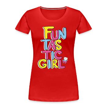 Funtastic Girl Outfit - Women's Premium Organic T-Shirt - red - Front - Mia (176cm)