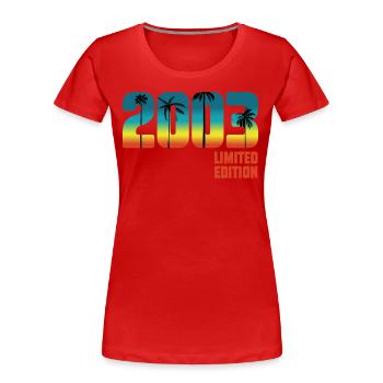 Vintage 2003 Limited Edition 20th Birthday - Women's Premium Organic T-Shirt - red - Front - Mia (176cm)