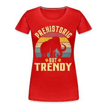 Woolly Mammoth Prehistoric Mammoth Man - Women's Premium Organic T-Shirt - red - Front - Mia (176cm)