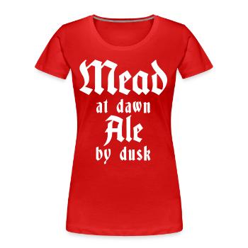Liebesbier Mittelalterliches Met-Festival - Frauen Premium Bio T-Shirt - Rot - Vorne - Mia (176cm)