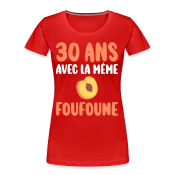 Marié 30 Ans Homme 30 Ans De Mariage - T-shirt bio Premium Femme - rouge - Devant - Mia (176cm)