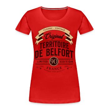 Territoire de Belfort Département France - T-shirt bio Premium Femme - rouge - Devant - Mia (176cm)