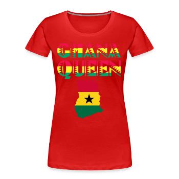 Afrika Königin Ghana Ghana Ghana Frau - Frauen Premium Bio T-Shirt - Rot - Vorne - Mia (176cm)
