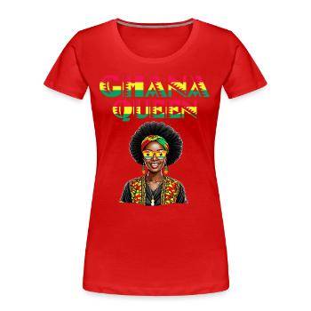 Afrika Königin Ghana Ghana Ghana Frau - Frauen Premium Bio T-Shirt - Rot - Vorne - Mia (176cm)