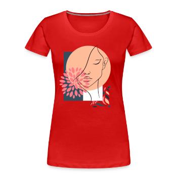 Feminin Magic - Frauen Premium Bio T-Shirt - Rot - Vorne - Mia (176cm)