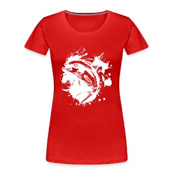 Angeln - Frauen Premium Bio T-Shirt - Rot - Vorne - Mia (176cm)