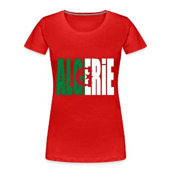 Algeria - Women's Premium Organic T-Shirt - red - Front - Mia (176cm)