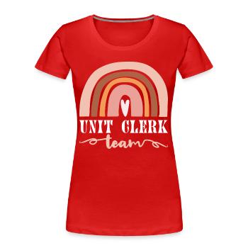 Équipe Commis Surveillant D Unité Arc-En-Ciel - T-shirt bio Premium Femme - rouge - Devant - Mia (176cm)