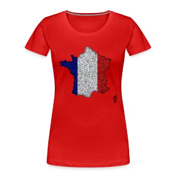 Frankreich und Korsika Karte France Map - Frauen Premium Bio T-Shirt - Rot - Vorne - Mia (176cm)