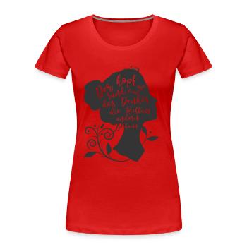 Weiser Kopf - Frauen Premium Bio T-Shirt - Rot - Vorne - Mia (176cm)
