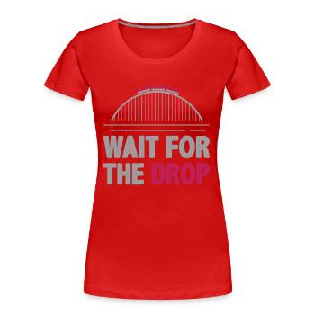 Roller coaster, roller coaster forces G, roller coaster park - T-shirt bio Premium Femme - rouge - Devant - Mia (176cm)