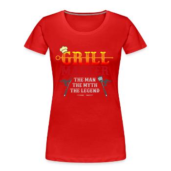Barbecue, Grill Grill Saison, texas brick state, - T-shirt bio Premium Femme - rouge - Devant - Mia (176cm)