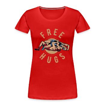Ringen, Ringen 2021, tokio, - Frauen Premium Bio T-Shirt - Rot - Vorne - Mia (176cm)