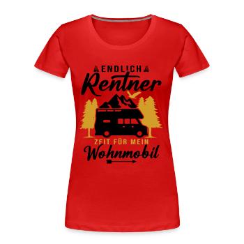 Endlich rentner zeit für mein wohnmobil - Frauen Premium Bio T-Shirt - Rot - Vorne - Mia (176cm)