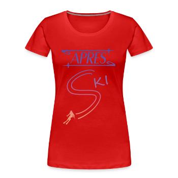 Apres Ski ski - Frauen Premium Bio T-Shirt - Rot - Vorne - Mia (176cm)