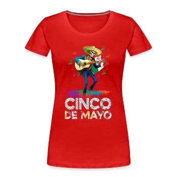 Celebrate Cinco de Mayo with music and colors - Women's Premium Organic T-Shirt - red - Front - Mia (176cm)