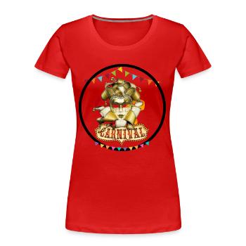 Carnival - Women's Premium Organic T-Shirt - red - Front - Mia (176cm)