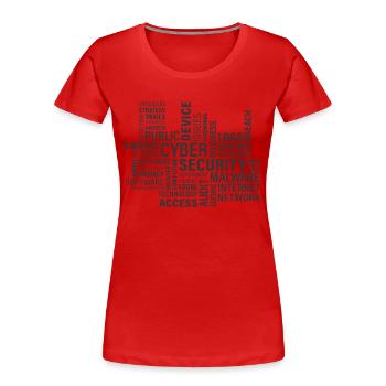 Cyber-Sicherheit - Frauen Premium Bio T-Shirt - Rot - Vorne - Mia (176cm)