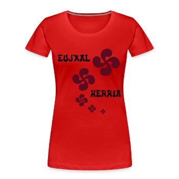 Multiple Croix Euskal Herria - T-shirt bio Premium Femme - rouge - Devant - Mia (176cm)