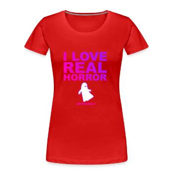 realhorror - Women's Premium Organic T-Shirt - red - Front - Mia (176cm)