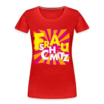 Mrs. Schmitz - Women's Premium Organic T-Shirt - red - Front - Mia (176cm)