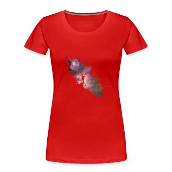 Starry universe painter Supernova Stars 01 - Women's Premium Organic T-Shirt - red - Front - Mia (176cm)