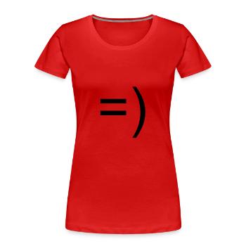 Smiley =) - Women's Premium Organic T-Shirt - red - Front - Mia (176cm)