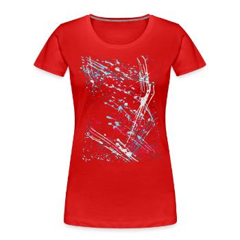 colorful,art,graffiti,painting,brush,artwork - Women's Premium Organic T-Shirt - red - Front - Mia (176cm)