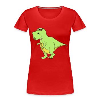 Trex - T-shirt bio Premium Femme - rouge - Devant - Mia (176cm)