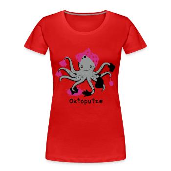 Oktoputze - Women's Premium Organic T-Shirt - red - Front - Mia (176cm)