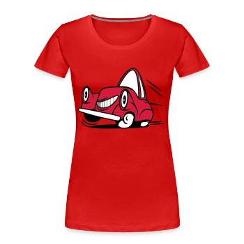 Car car car funny funny - Women's Premium Organic T-Shirt - red - Front - Mia (176cm)