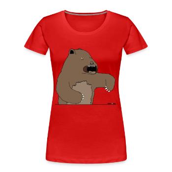 tragen! - Frauen Premium Bio T-Shirt - Rot - Vorne - Mia (176cm)