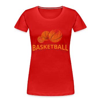 basket - Frauen Premium Bio T-Shirt - Rot - Vorne - Mia (176cm)