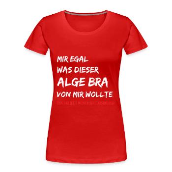 Realschulabschluss Algebra - Frauen Premium Bio T-Shirt - Rot - Vorne - Mia (176cm)