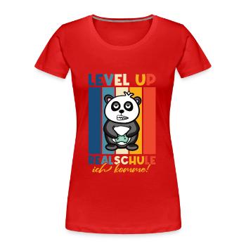 Realschule Einschulung Gamer - Frauen Premium Bio T-Shirt - Rot - Vorne - Mia (176cm)