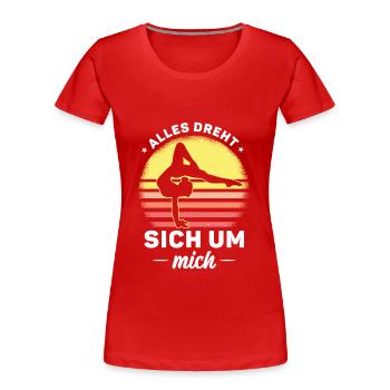 Turnen Kunstturnen Akrobatisch - Frauen Premium Bio T-Shirt - Rot - Vorne - Mia (176cm)