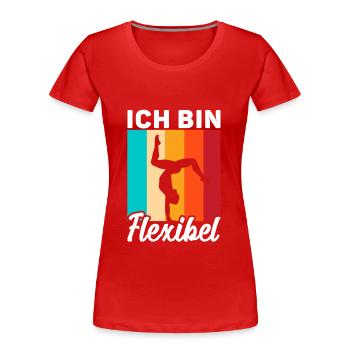Bodenturnen Kunstturnen Akrobatisch - Frauen Premium Bio T-Shirt - Rot - Vorne - Mia (176cm)