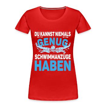 Wassersportler Rettungsschwimmer Schwimmunterricht - Frauen Premium Bio T-Shirt - Rot - Vorne - Mia (176cm)
