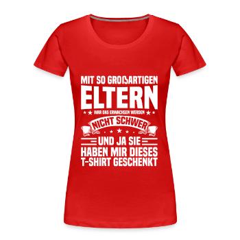 Jugendweihe Gästebuch Jugendliche - Frauen Premium Bio T-Shirt - Rot - Vorne - Mia (176cm)