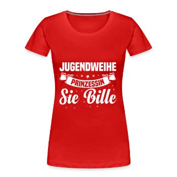 Jugendliche Jugendweihe Feier - Frauen Premium Bio T-Shirt - Rot - Vorne - Mia (176cm)