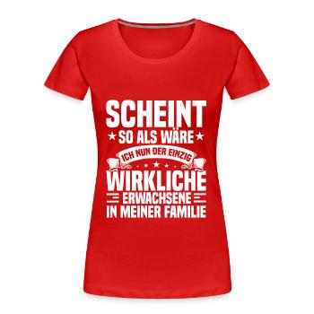 Sprüche zur Jugendweihe Jugendliche - Frauen Premium Bio T-Shirt - Rot - Vorne - Mia (176cm)