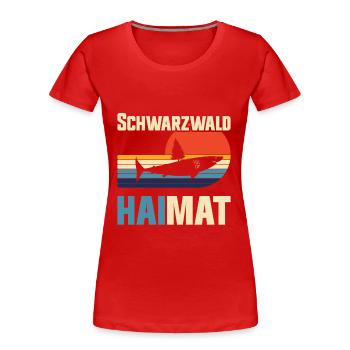 Schwarzwälder Schwarzwaldbub Schwarzwald - Frauen Premium Bio T-Shirt - Rot - Vorne - Mia (176cm)