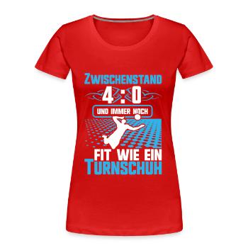 40 Geburtstag Volleyball Beachvolleyball - Frauen Premium Bio T-Shirt - Rot - Vorne - Mia (176cm)